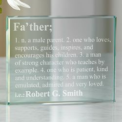 Personalized Father or Grandfather Definition Glass Plaque