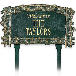 Personalized Recycled Aluminum Welcome Lawn Sign