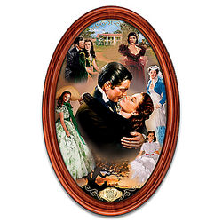 Gone with the Wind Framed Oval Collector Plate