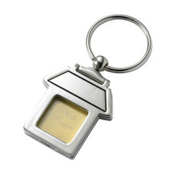Personalized Silver House Photo Frame Key Chain