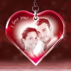 Engraved Photo and Message Heart Ornament