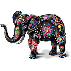 Reign of the Monarch Porcelain Elephant Figurine