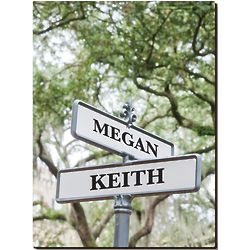 Intersection of Love Personalized 11.5x16 Print Sign