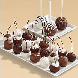 Swizzled Brownie Pops Hand-Dipped Chocolate Cherries