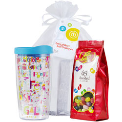 Life of the Party 16oz Insulated Tumbler and Jelly Belly Gift Bag