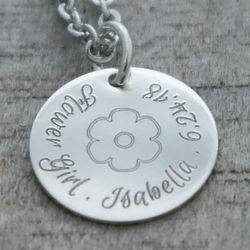 Flower Girl's Personalized Dainty and Delicate Necklace