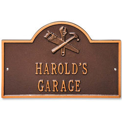 Personalized Hand Tool Arch Plaque in Antique Copper