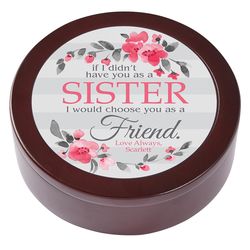Personalized Choose You as a Friend Round Jewelry Box