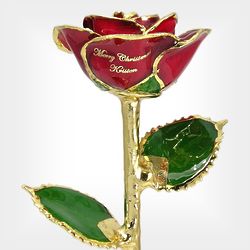 11" Christmas Personalized Rose