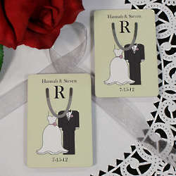 Personalized Bride and Groom Wedding Favor Bookmark