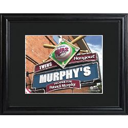 Minnesota Twins Framed Pub Sign Personalized Print