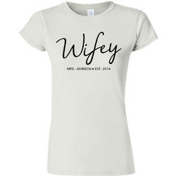 Personalized Wifey T-Shirt