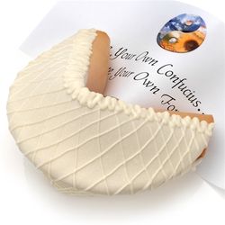 White Chocolate Giant Fortune Cookie with Personalized Fortune