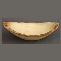 Hand Crafted Small Oval Wood Dipping Bowl