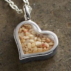 Personalized Say It with Sand Heart Necklace