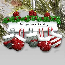 Personalized Mitten Mantle Family Ornament