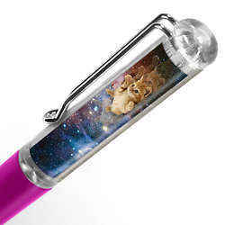 Reach For The Stars Write Side Up Cat Floaty Pen