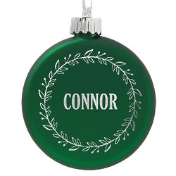 Personalized May Birthstone Lighted Wreath Ornament