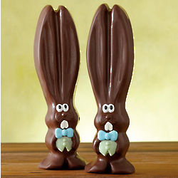 Solid Milk Chocolate Long Eared Easter Bunny Duo