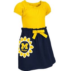 Michigan Wolverines Toddler Girl's Daisy Dress