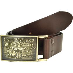 Men's Leather Antiqued Bridle Belt with Removable Buckle
