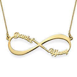 Infinity Name Necklace in Gold Plating