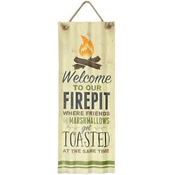 Welcome To Our Firepit Tin Sign