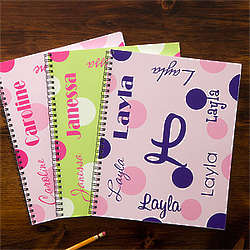 Personalized Girl's Notebooks