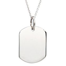 Petite Sterling Silver Dog Tag