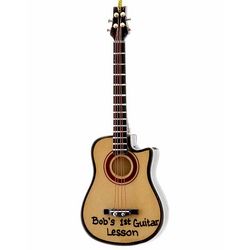 Personalized Acoustic Bass Guitar Christmas Ornament