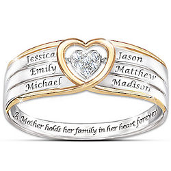 In A Mother's Heart Personalized Brilliant Motion Diamond Ring