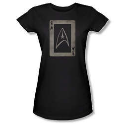 Star Trek Original Series Ace Playing Card Junior T-Shirt