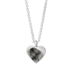 Custom Heart Shaped Fingerprint Necklace