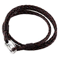 Braided Friendship Brown Leather Wrap Bracelet