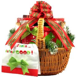 Christmas Cookies and Happy Holidays Plate Gift Basket