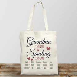 Personalized Spoiling is My Game Tote