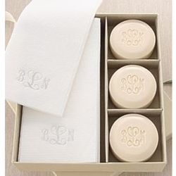 Personalized Designer Soap and Towel Set