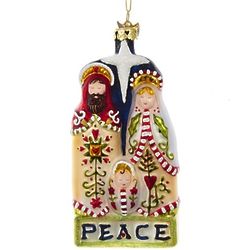 Peace Holy Family Folk Art Ornament