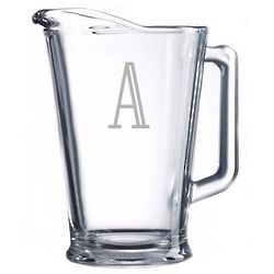 Personalized Etched Glass Pitcher