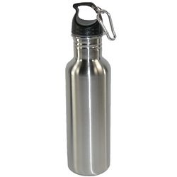 Stainless Steel Sports Bottle with Carabiner Clip