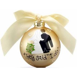 They Said I Do Personalized Christmas Ornament