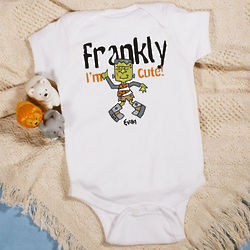 Frankly I'm Cute Personalized Halloween Baby Creeper