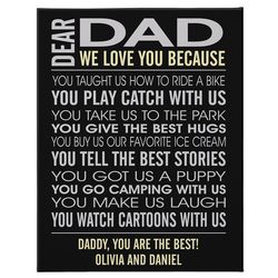 His Personalized Reasons Loved Canvas Art Print