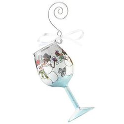Chilly Cheers Mini-Wine Glass Ornament