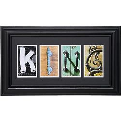 Personalized Colorful Alphabet 4 Letter Framed Print