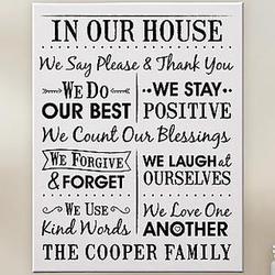 Personalized We Count Our Blessings Canvas Print