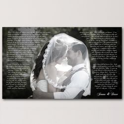Photo Word Art 12x16 Canvas Print from Photo