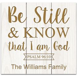 Personalized I Am God Pine Pallet Wall Decor in White