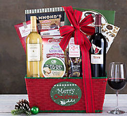 Merry Christmas Napa and Sonoma Wine Gift Basket