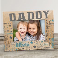 Personalized Dad Word-Art Wood Frame
